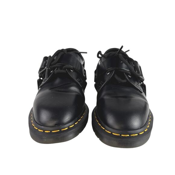 NEW Dr. Martens Henree Unisex Polished Smooth Leather Buckle Lace Up Shoes Sz 6